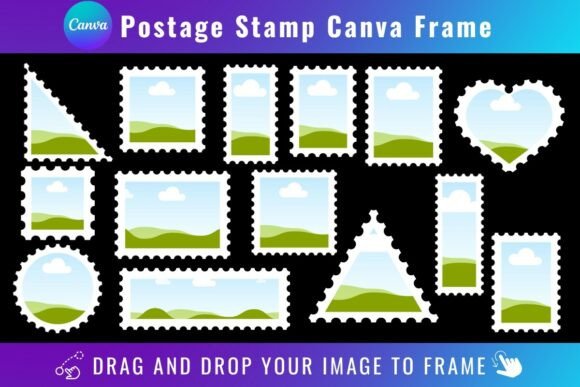 Download Postage Stamp Canva Frame Sets - Canva frame set Collection