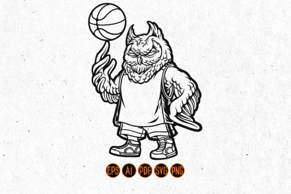 Download The Sporty Owl Basketball Mascot - Basketball mascot Collection