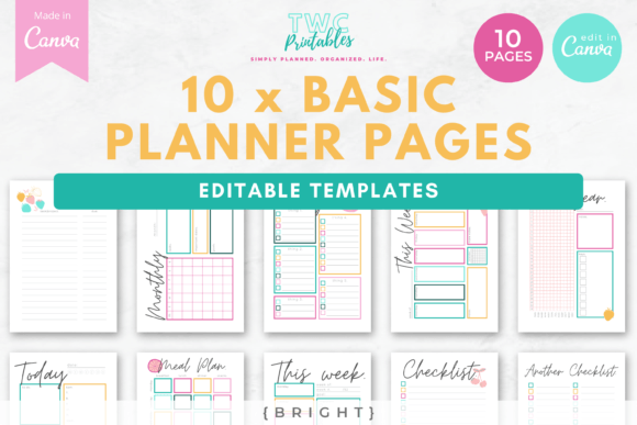 Download Canva Planner Templates | BRIGHT - Premium Resources