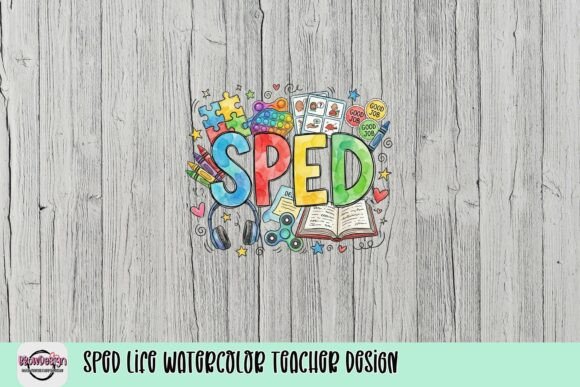 Download SPED Life Watercolor Teacher Design - Premium Resources