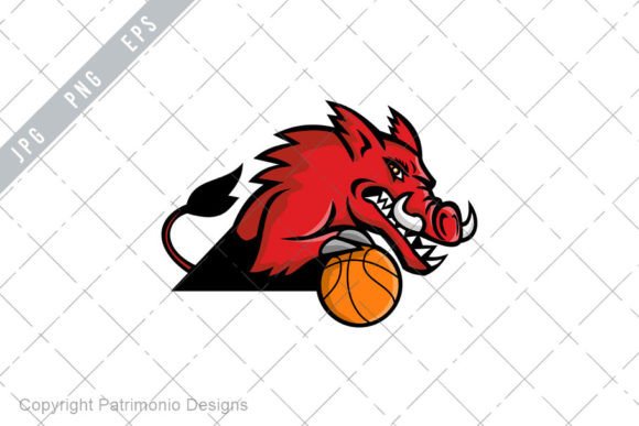 Download Wild Boar Basketball Mascot EPS PNG JPG - Basketball mascot Collection