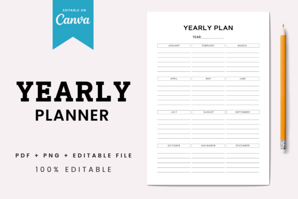 Download Printable Yearly Planner - Yearly planner Collection