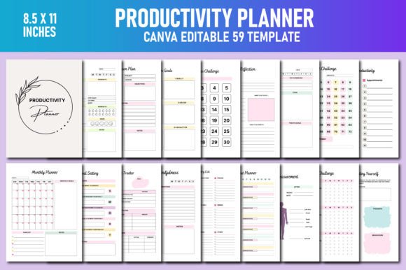 Download Productivity Planner Canva KDP - Productivity planner Collection