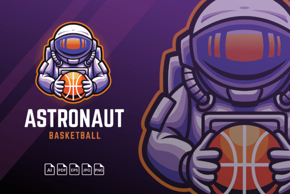 Download Astronaut Basketball Mascot Logo - Basketball mascot Collection